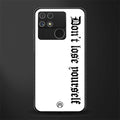 don't lose yourself back phone cover | glass case for realme narzo 50a