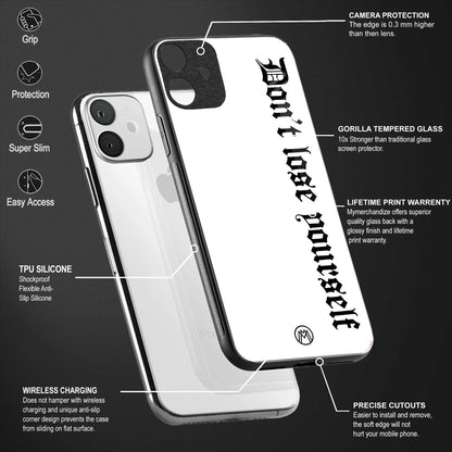 don't lose yourself back phone cover | glass case for vivo v25-5g
