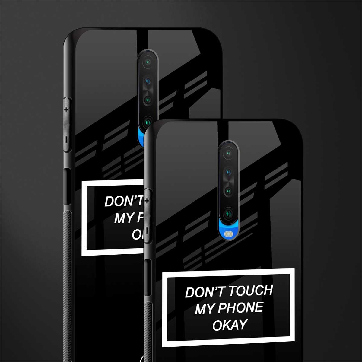 don't touch my phone black glass case for poco x2 image-2