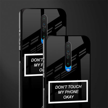 don't touch my phone black glass case for poco x2 image-2