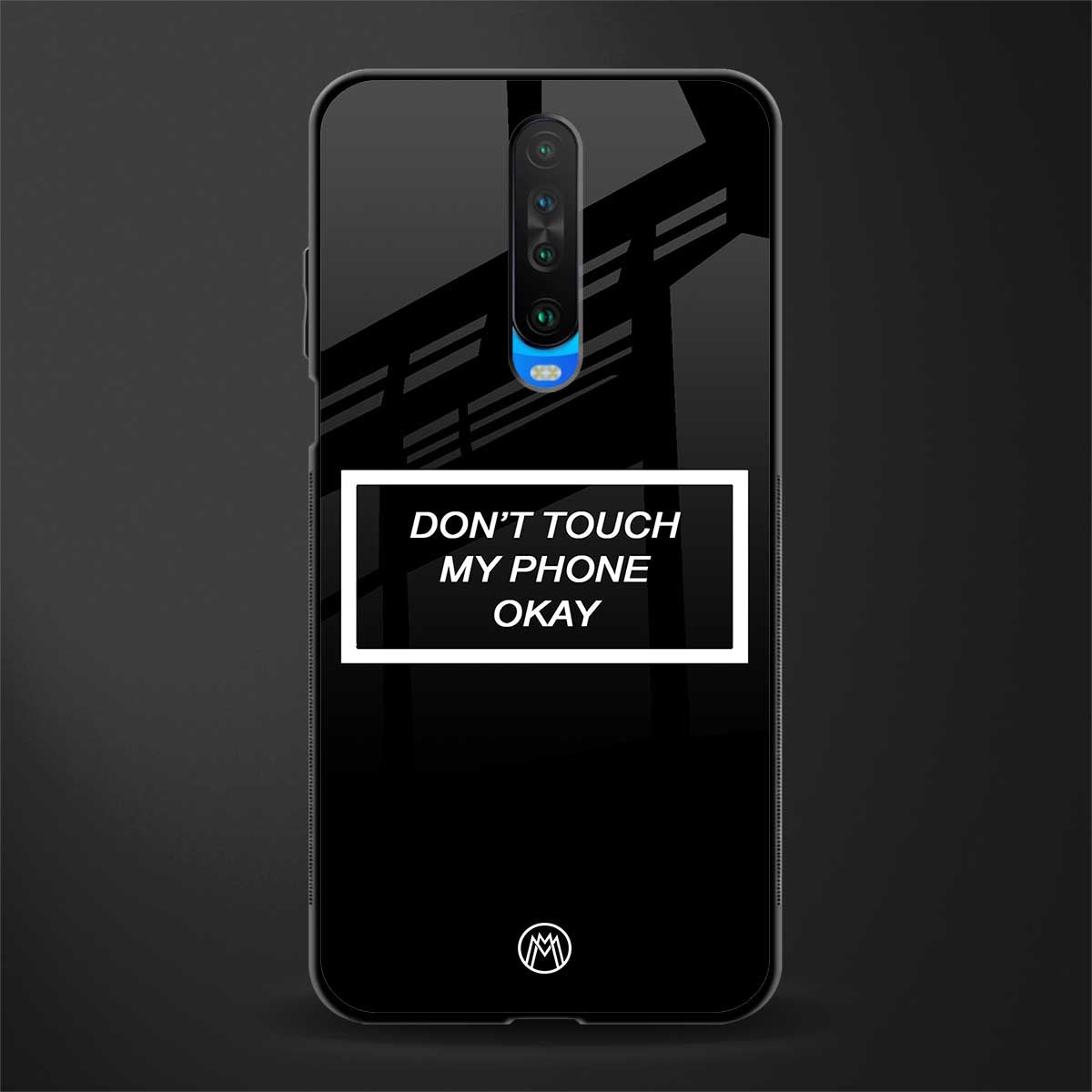 don't touch my phone black glass case for poco x2 image