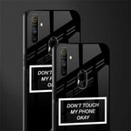 don't touch my phone black glass case for realme narzo 10a image-2
