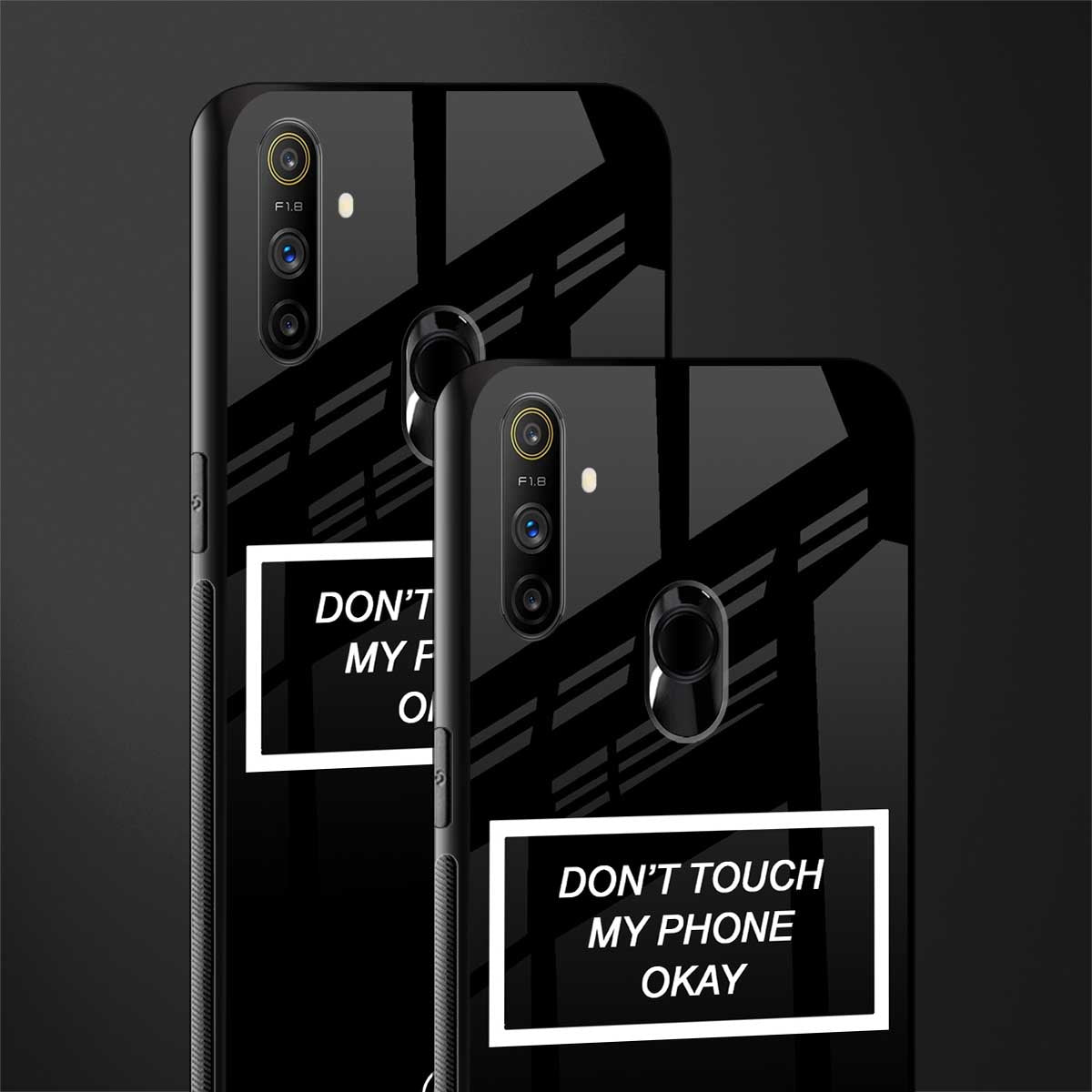 don't touch my phone black glass case for realme narzo 10a image-2