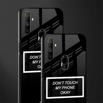 don't touch my phone black glass case for realme narzo 20a image-2