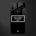 don't touch my phone black glass case for realme narzo 10a image