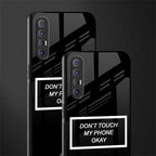 don't touch my phone black glass case for oppo reno 3 pro image-2