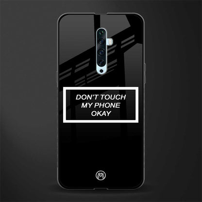 don't touch my phone black glass case for oppo reno 2z image
