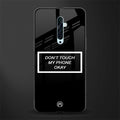 don't touch my phone black glass case for oppo reno 2f image