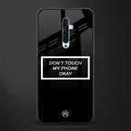 don't touch my phone black glass case for oppo reno 2f image