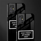 don't touch my phone black glass case for samsung galaxy m51 image-2