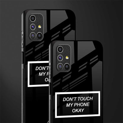 don't touch my phone black glass case for samsung galaxy m51 image-2