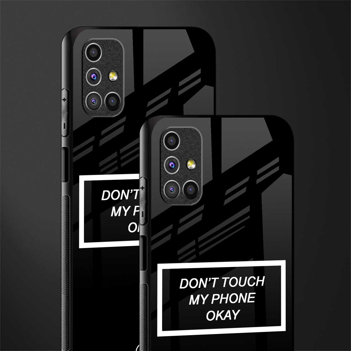 don't touch my phone black glass case for samsung galaxy m31s image-2