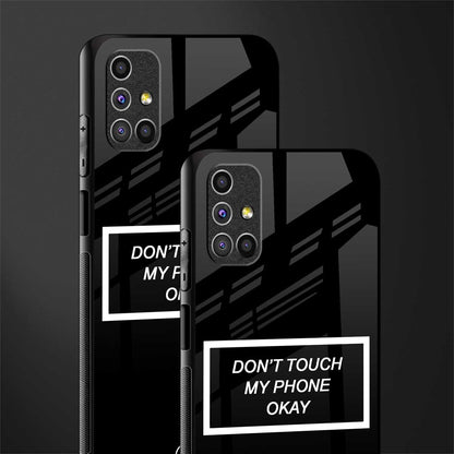 don't touch my phone black glass case for samsung galaxy m31s image-2