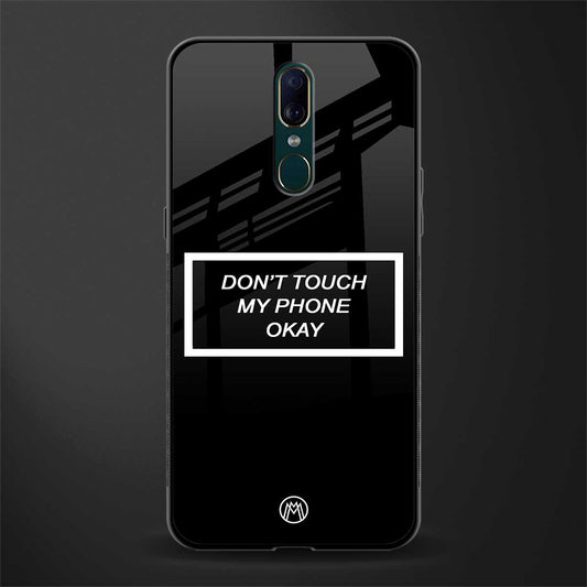 don't touch my phone black glass case for oppo a9 image