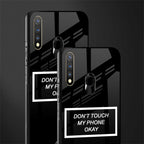 don't touch my phone black glass case for vivo u20 image-2