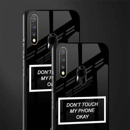 don't touch my phone black glass case for vivo u20 image-2