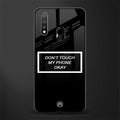 don't touch my phone black glass case for vivo u20 image