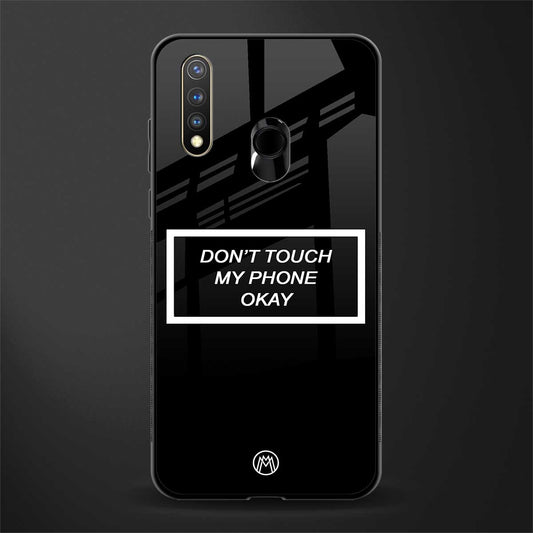don't touch my phone black glass case for vivo u20 image