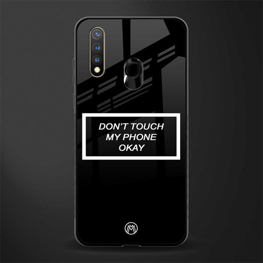 don't touch my phone black glass case for vivo y19 image