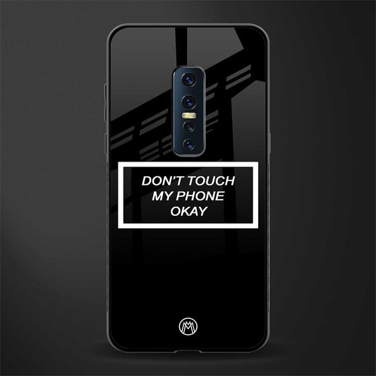 don't touch my phone black glass case for vivo v17 pro image
