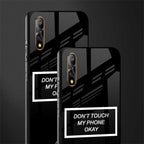 don't touch my phone black glass case for vivo z1x image-2