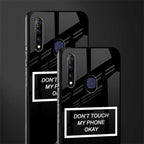 don't touch my phone black glass case for vivo z1 pro image-2