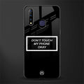 don't touch my phone black glass case for vivo z1 pro image