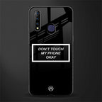 don't touch my phone black glass case for vivo z1 pro image