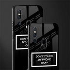 don't touch my phone black glass case for vivo v15 image-2