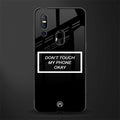 don't touch my phone black glass case for vivo v15 image