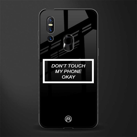 don't touch my phone black glass case for vivo v15 image