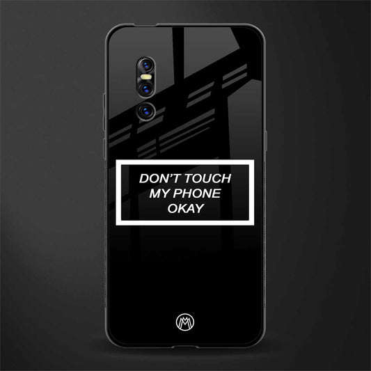 don't touch my phone black glass case for vivo v15 pro image