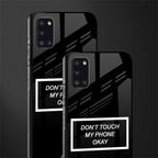 don't touch my phone black glass case for samsung galaxy a31 image-2