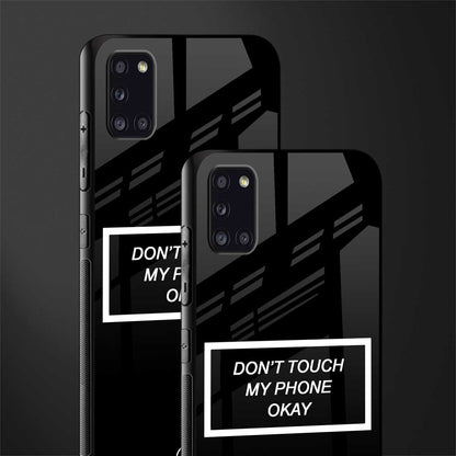 don't touch my phone black glass case for samsung galaxy a31 image-2