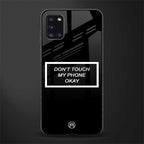 don't touch my phone black glass case for samsung galaxy a31 image