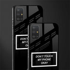 don't touch my phone black glass case for samsung galaxy a51 image-2