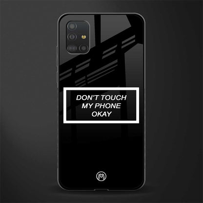 don't touch my phone black glass case for samsung galaxy a51 image