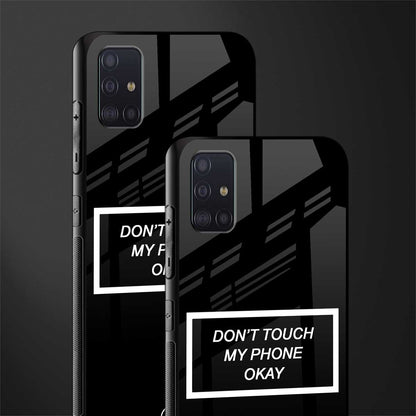 don't touch my phone black glass case for samsung galaxy a71 image-2