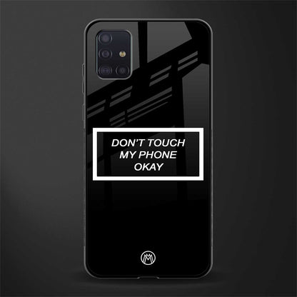 don't touch my phone black glass case for samsung galaxy a71 image