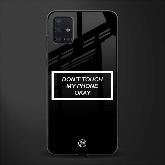 don't touch my phone black glass case for samsung galaxy a71 image