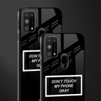 don't touch my phone black glass case for samsung galaxy f41 image-2
