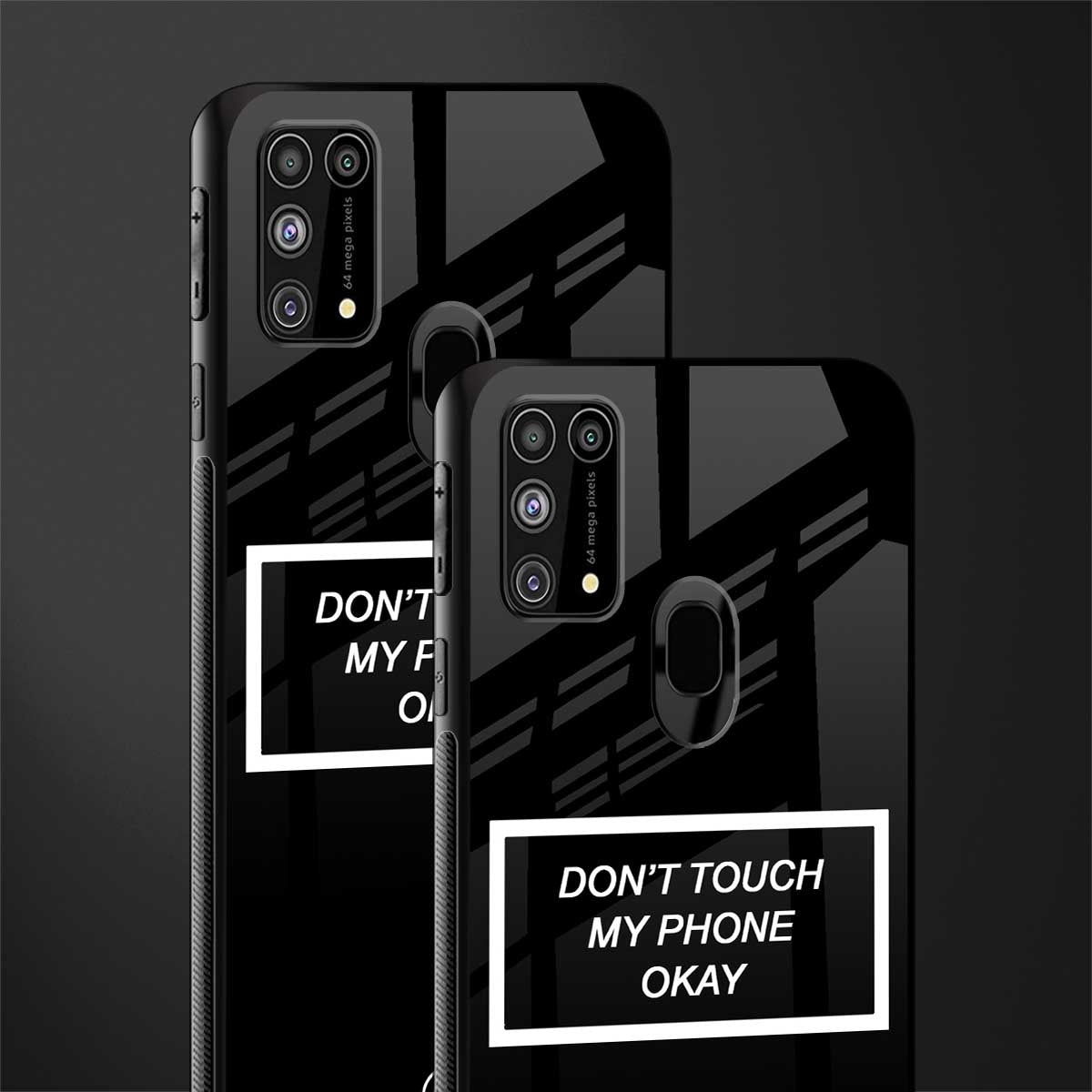 don't touch my phone black glass case for samsung galaxy m31 prime edition image-2