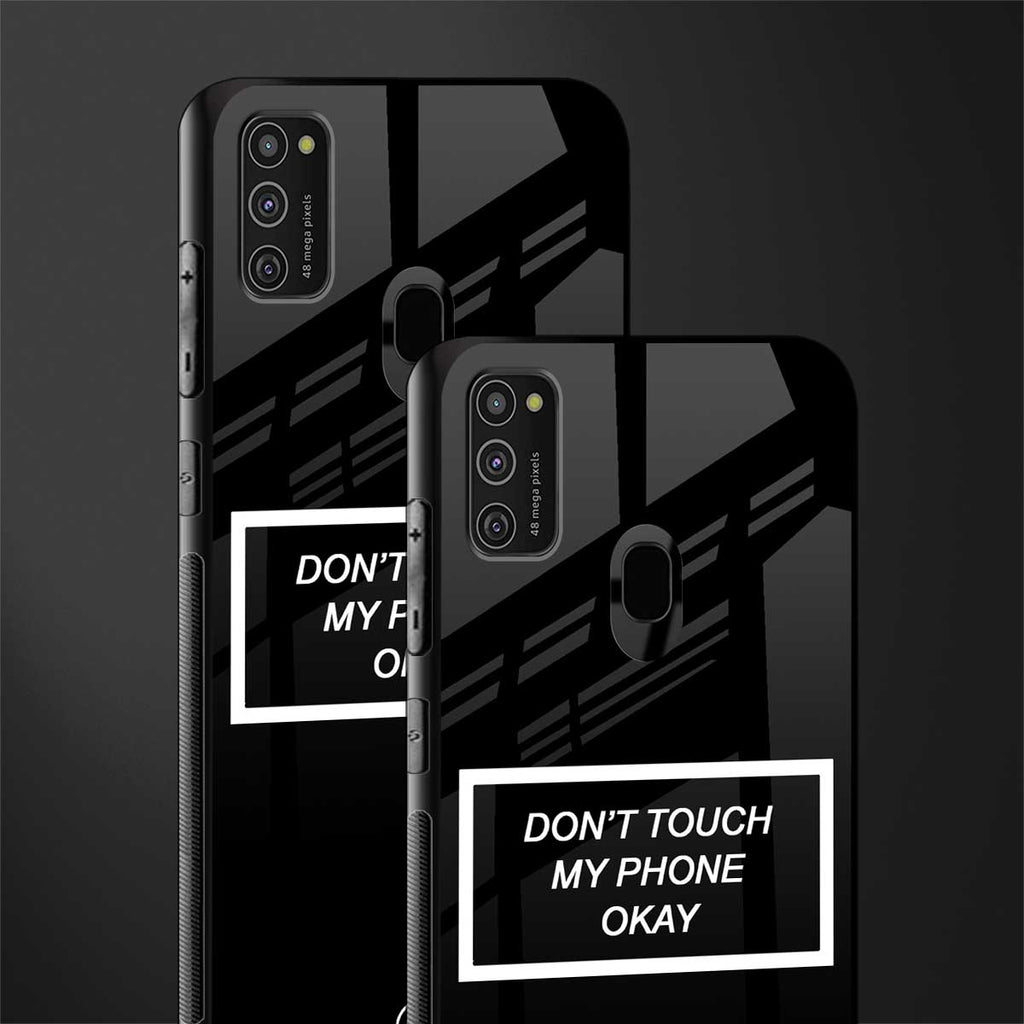 don't touch my phone black glass case for samsung galaxy m30s image-2
