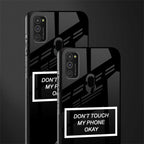 don't touch my phone black glass case for samsung galaxy m30s image-2