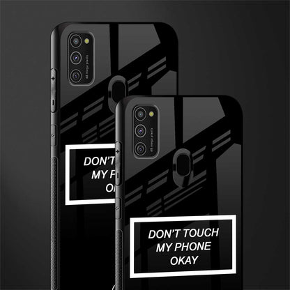 don't touch my phone black glass case for samsung galaxy m21 image-2