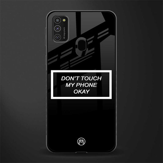 don't touch my phone black glass case for samsung galaxy m30s image