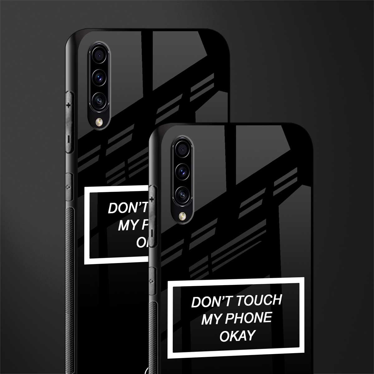 don't touch my phone black glass case for samsung galaxy a50s image-2