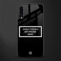 don't touch my phone black glass case for samsung galaxy a50s image