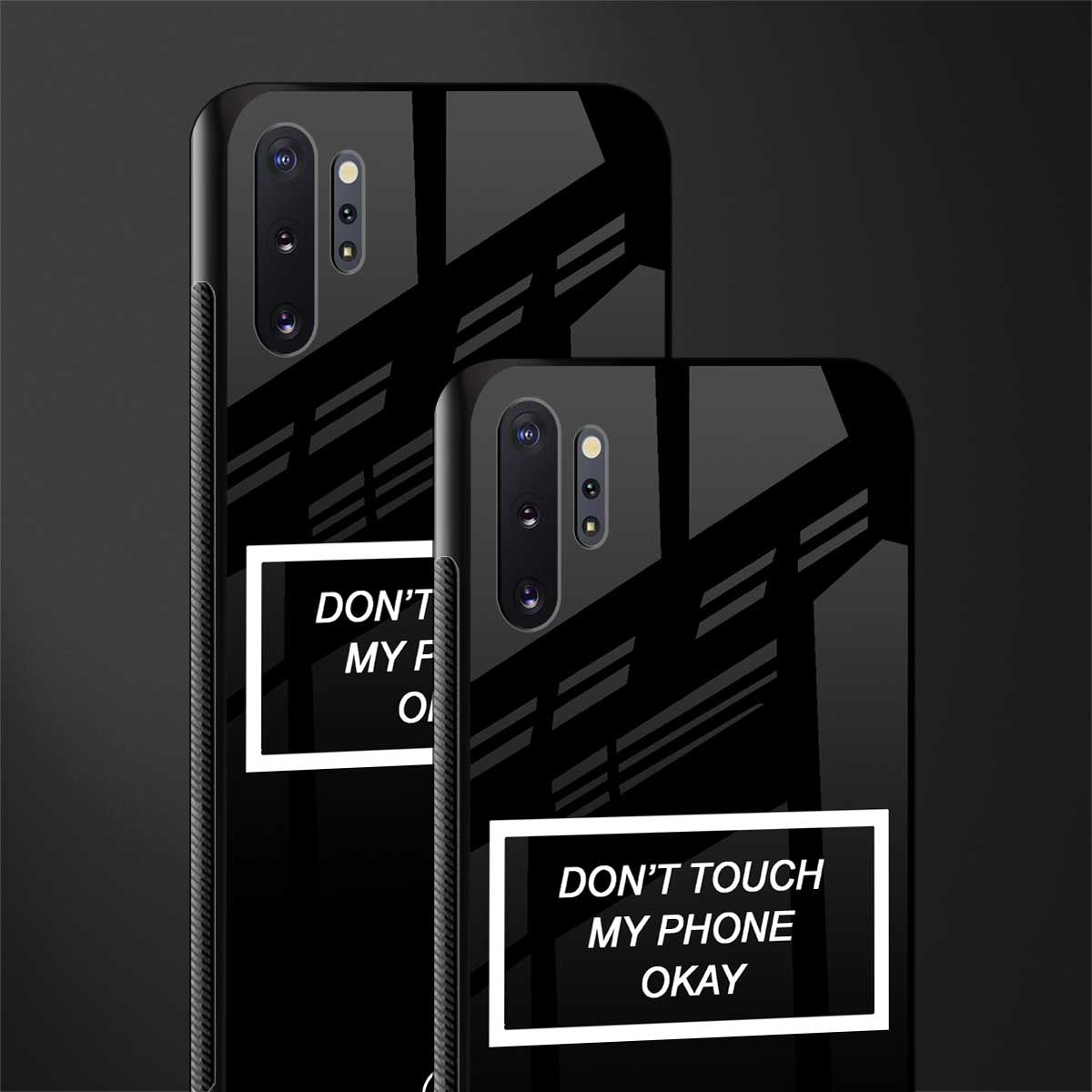 don't touch my phone black glass case for samsung galaxy note 10 plus image-2