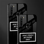 don't touch my phone black glass case for redmi note 8 image-2